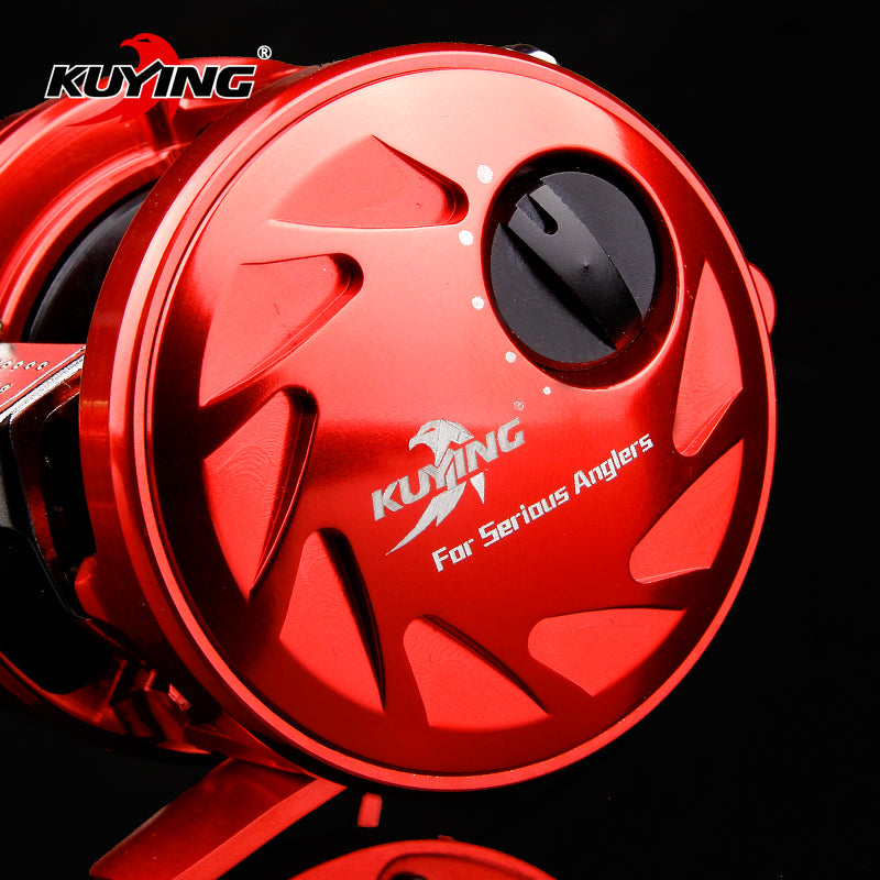 KUYING MAGICIAN 6.2:1 Metal 12+1 Bait Cast Drum Wheel 286.5g Fishing Casting Reel Vessel Saltwater Coil Centrifugal Braking