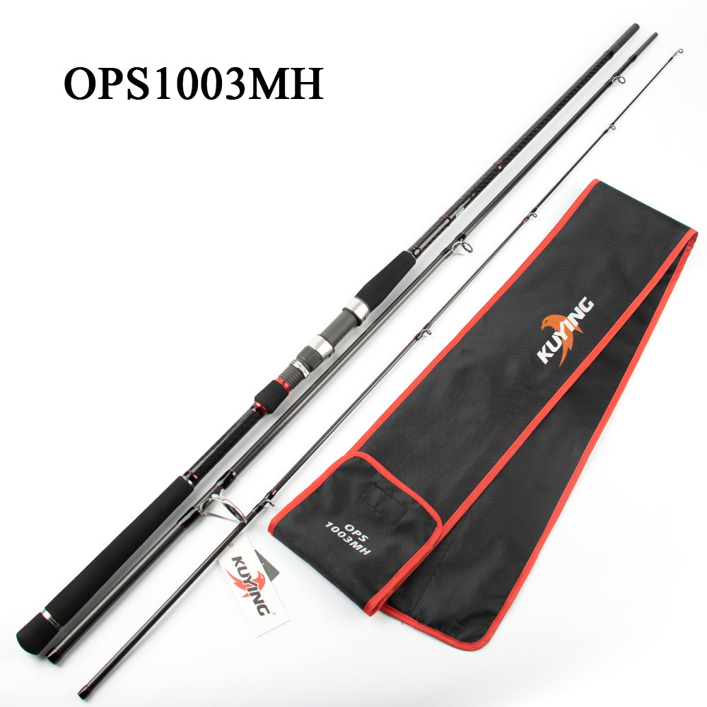 KUYING O-SPREY 10' 3m 9'0" 2.7m Lure MH Medium Hard Carbon Spinning Fishing Rod Pole FUJI Parts Seabass Bass Cane Medium Fast