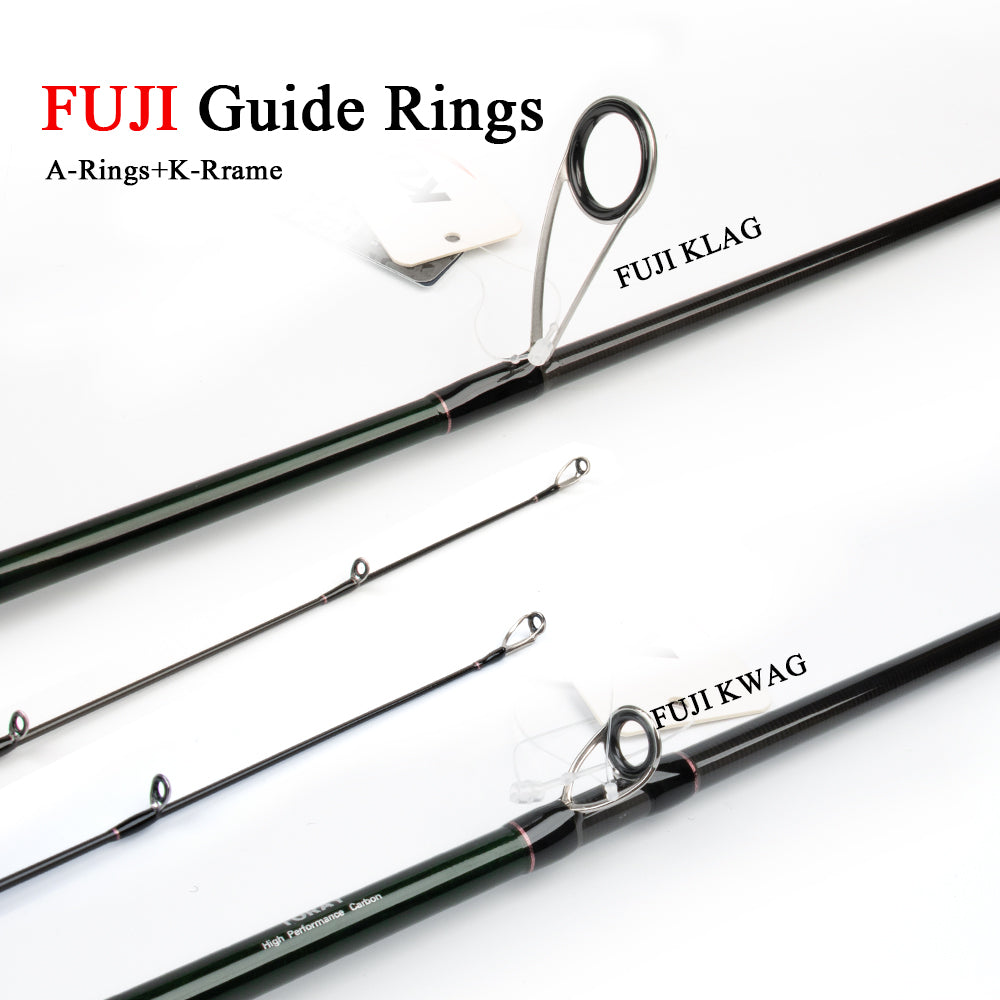 KUYING CULTER GAME 2.28m 2.37m  2.46m 2.49m 2.58m Spinning Casting Fishing Lure Rod Fish Cane Stick Pole Carbon Medium light hard