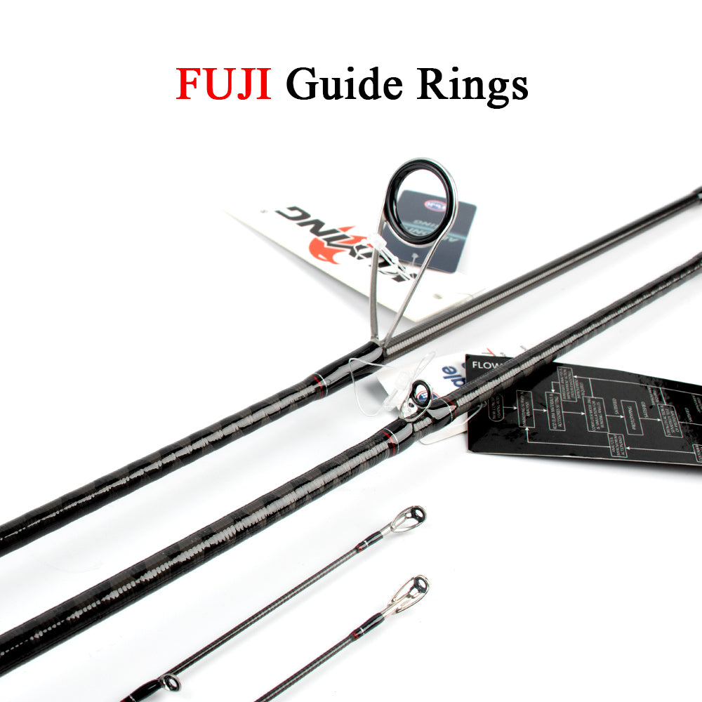 KUYING Conqueror 1.98m 2.0m 2.07m Fast Action Casting Spinning Fishing Lure Rod Carbon Pole 2 Sections Bass Master Hard Soft