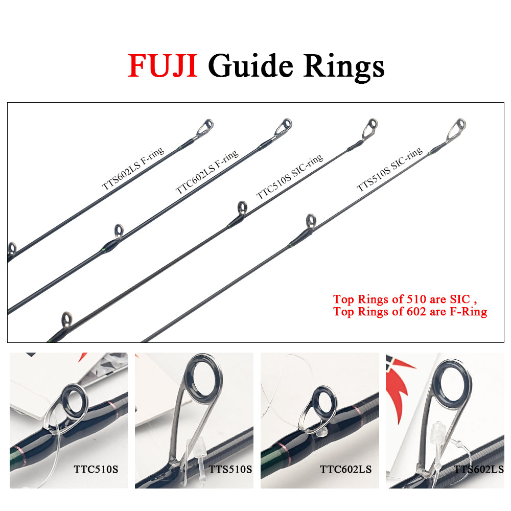 KUYING Teton 1.75m 5'10" 1.8m 6'0" Carbon Spinning Casting Stream Fast Speed Action Soft Lure Fishing Rod Pole Stick Cane FUJI Part