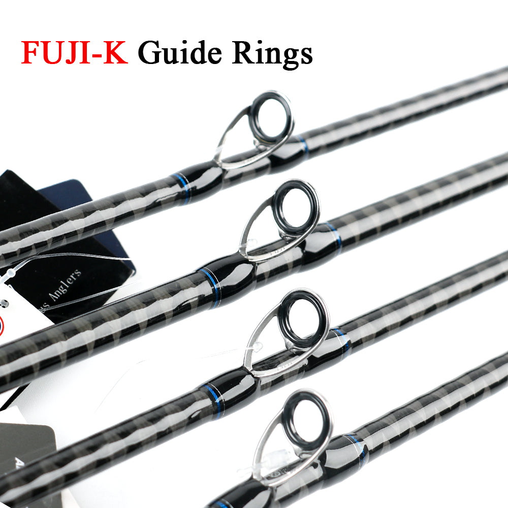 KUYING BLUEDANCER 2.04m Casting Slow Jigging Lure Rod Fishing Rods Cane Carbon FUJI Rotate Helical Ring 1 Section 150-400g Lures