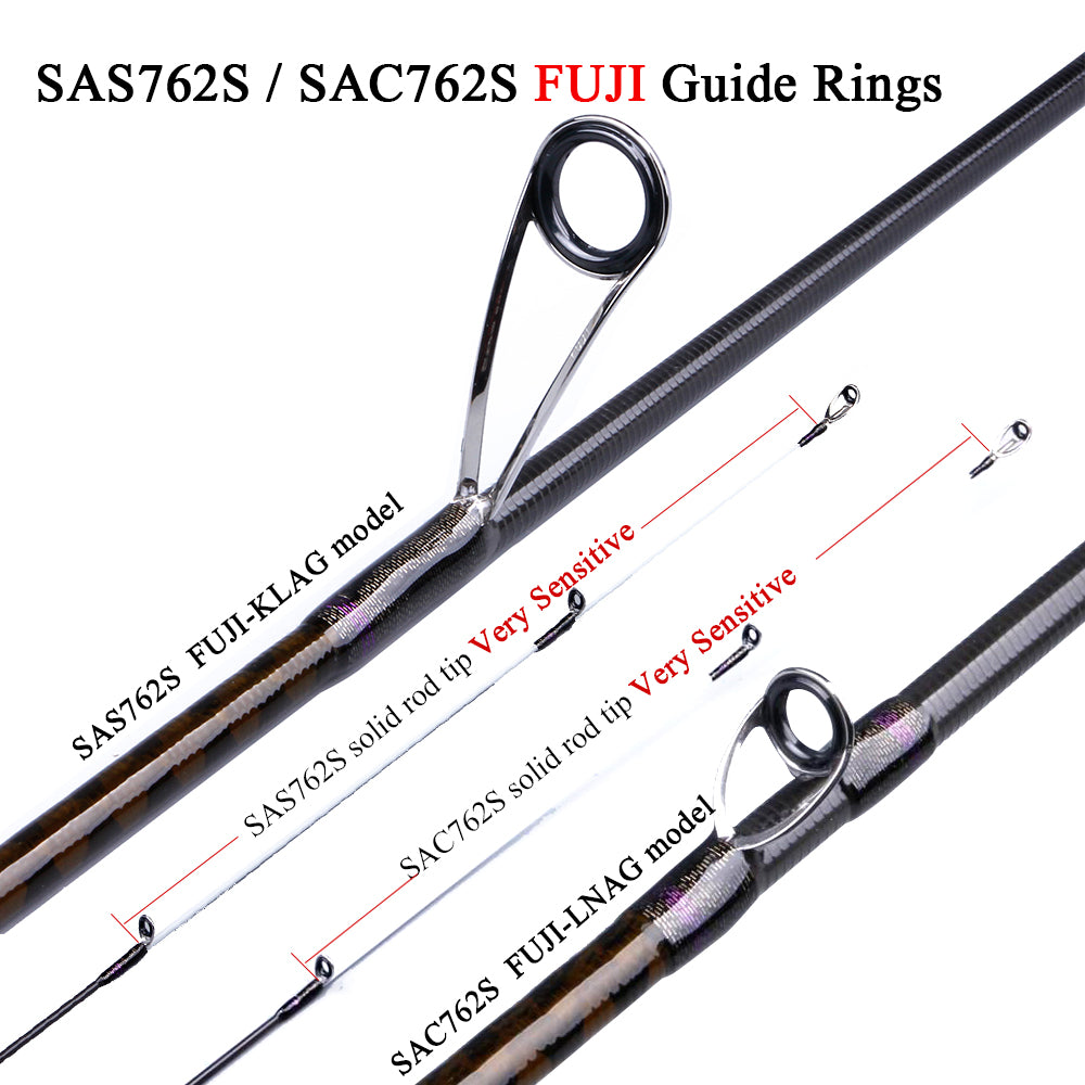 KUYING SUPERLITE Ajing 2.28m 7'6" 2.58m 8'6" Spinning Casting Fishing Lure Rod Stick Cane Pole Super Fast Action Bottom Water