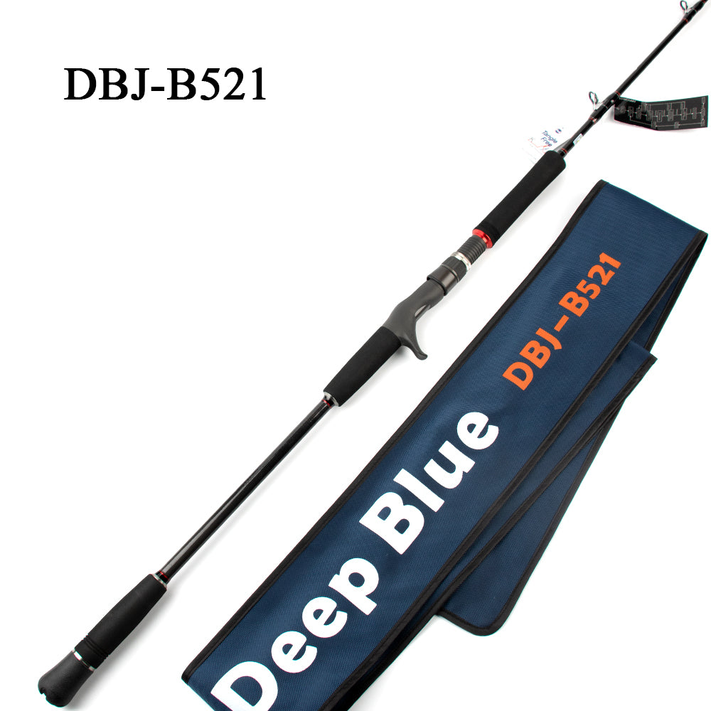 KUYING DEEP BLUE 1.56m 1.68m 1 Section Lure Fishing Jigging Rod Casting Spinning FUJI Parts Carbon Fiber Rods Cane Stick DeepSea