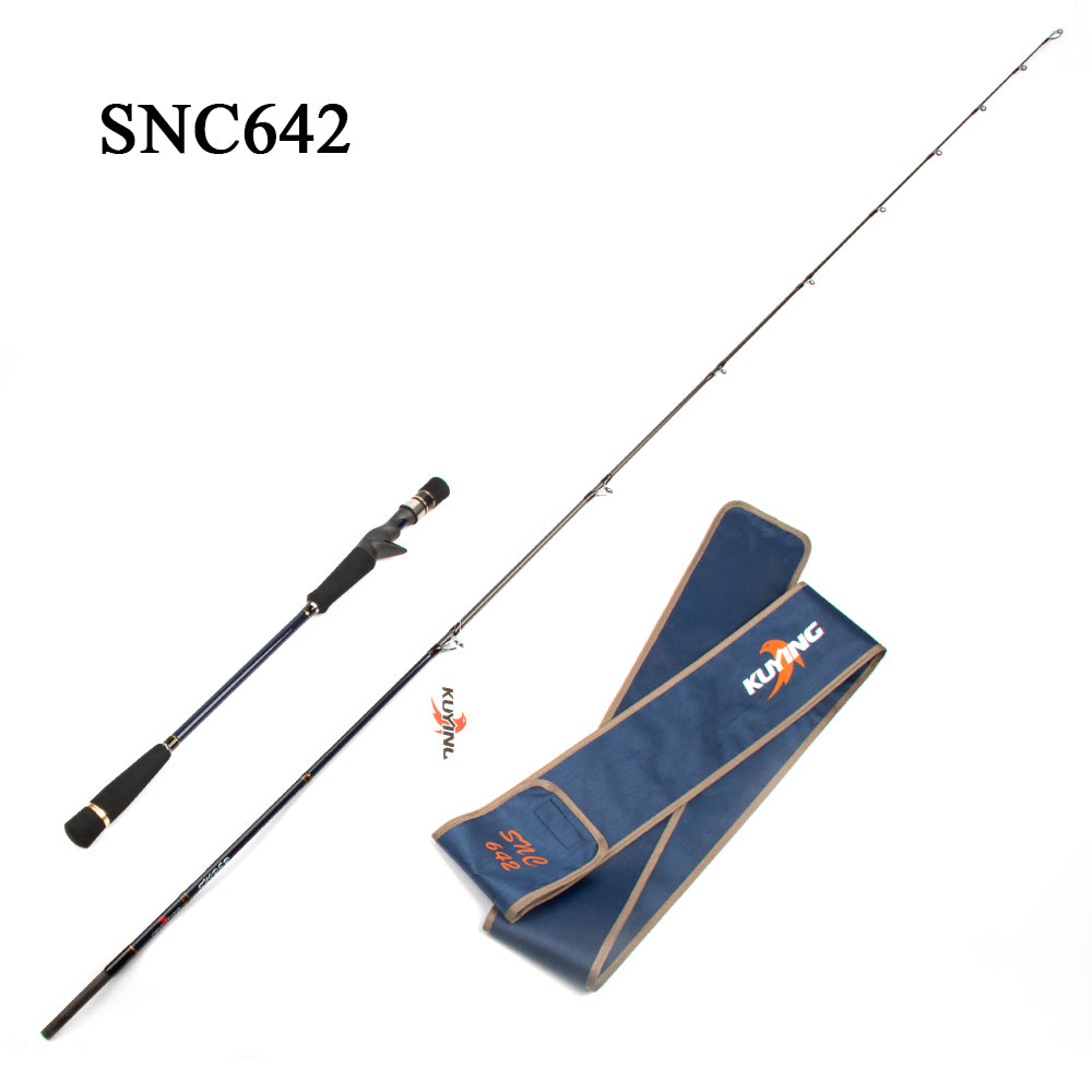 KUYING Sniper 6'0'' 1.8m 6'4'' 1.92m Light Slow Jigging Rod Casting Spinning Lure Sea Fishing Cane Pole 1.5 Sections Carbon