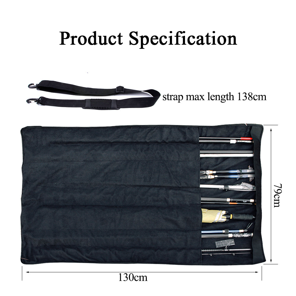 KUYING Fishing Rod Pole Bag Backpack Foldable Storage Carry Outside Tool Tackle Max Length 130cm