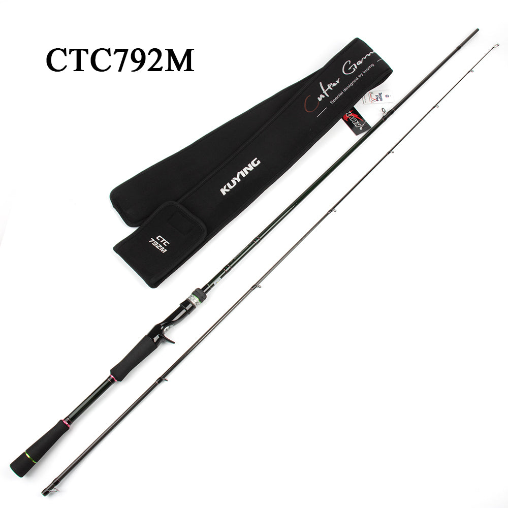 KUYING CULTER GAME 2.28m 2.37m  2.46m 2.49m 2.58m Spinning Casting Fishing Lure Rod Fish Cane Stick Pole Carbon Medium light hard