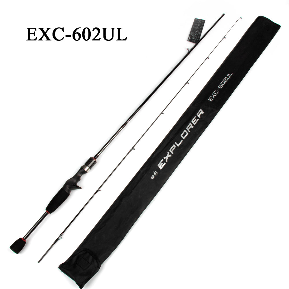 KUYING EXPLORER 5'6'' 1.68m 6'0'' 1.8m 1-8g Lure Ultra Light UL Solid Trout Fishing Rod Pole Spinning Casting Cane Carbon Fiber