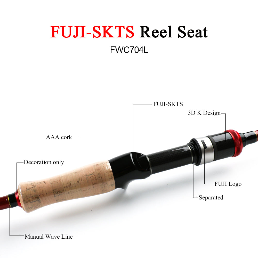 KUYING Freestyle Walker 2.1m 7'0" Spinning Casting Fishing Carbon Mini Travel Rod Soft Light Pole Cane Stick 2-10g Lure