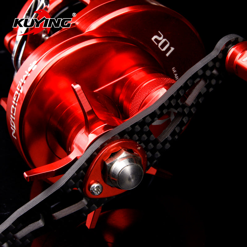 KUYING MAGICIAN 6.2:1 Metal 12+1 Bait Cast Drum Wheel 286.5g Fishing Casting Reel Vessel Saltwater Coil Centrifugal Braking