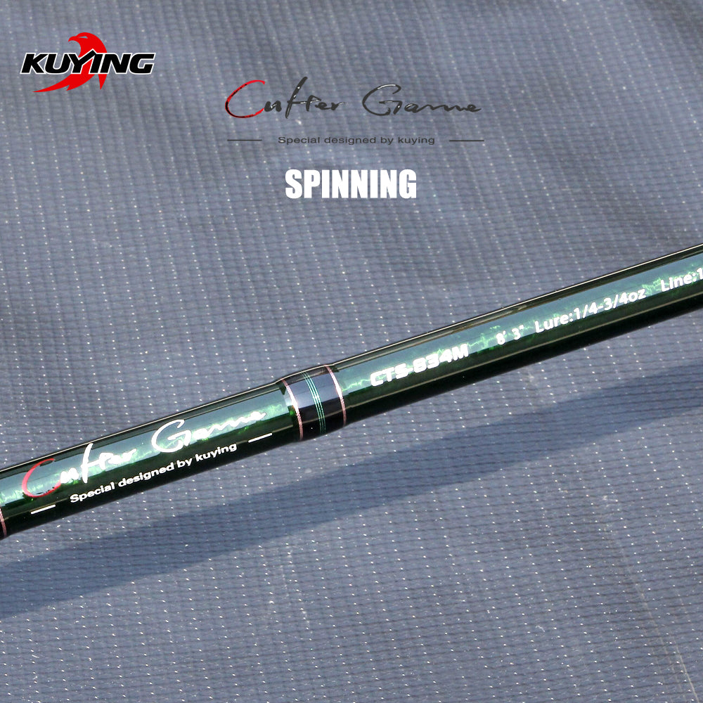 KUYING CULTER GAME 2.49m 8'3" Spinning Baitcasting Medium Fishing Lure Rod Cane Stick Mini Travel Rod Carbon Far Casting