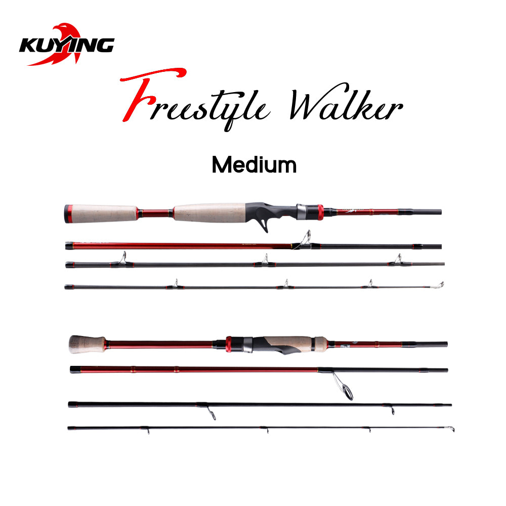 KUYING FREESTYLE WALKER 2.07m 6'9" Baitcasting Casting Spinning Fishing Lure Rod M Medium Stick Cane Pole Stick FUJI parts