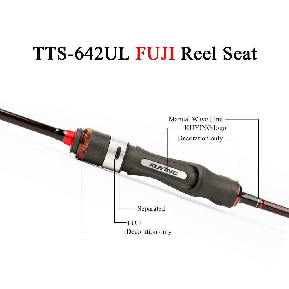 KUYING Teton UL Ultra-light Soft Fishing Rod 1.8m 1.9m 1.92m Lure Carbon Casting Spinning Cane Pole FUJI Medium Action FUJI Part