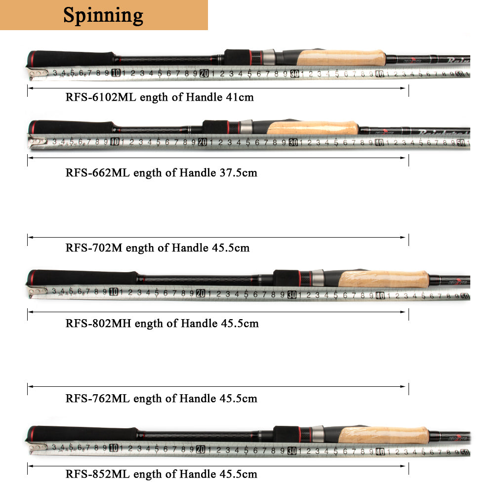 KUYING Rainforest 1.8m 1.9m 1.98m 2.04m 2.05m 2.1m 2.28m 2.4m 2.55m Casting Spinning Lure Fishing Rod Pole Cane Stick Soft Medium Carbon Fast Action 2 Sections